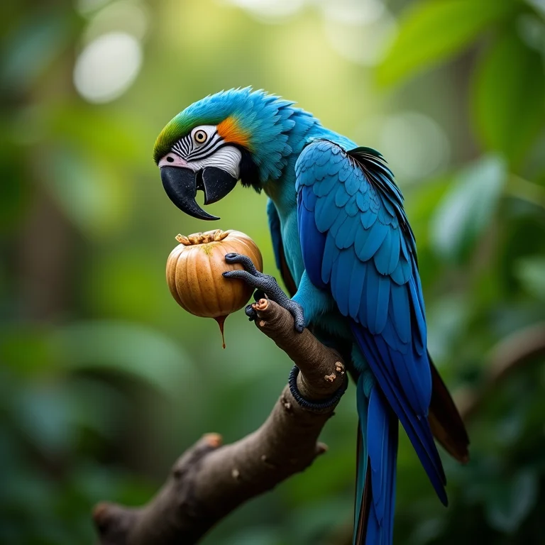 Arara-azul em seu habitat