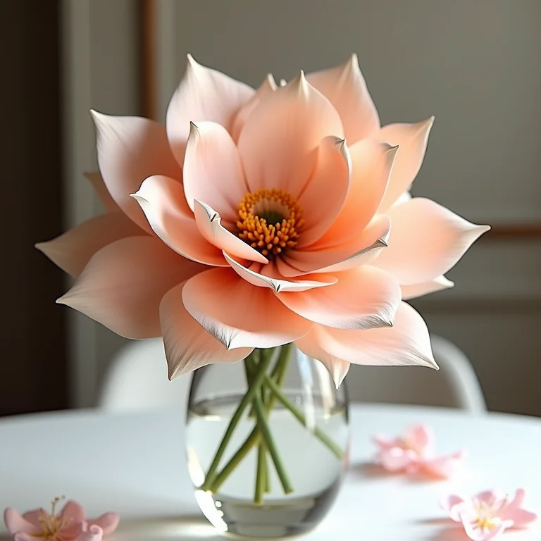 Arranjo de flores de papel como centro de mesa elegante