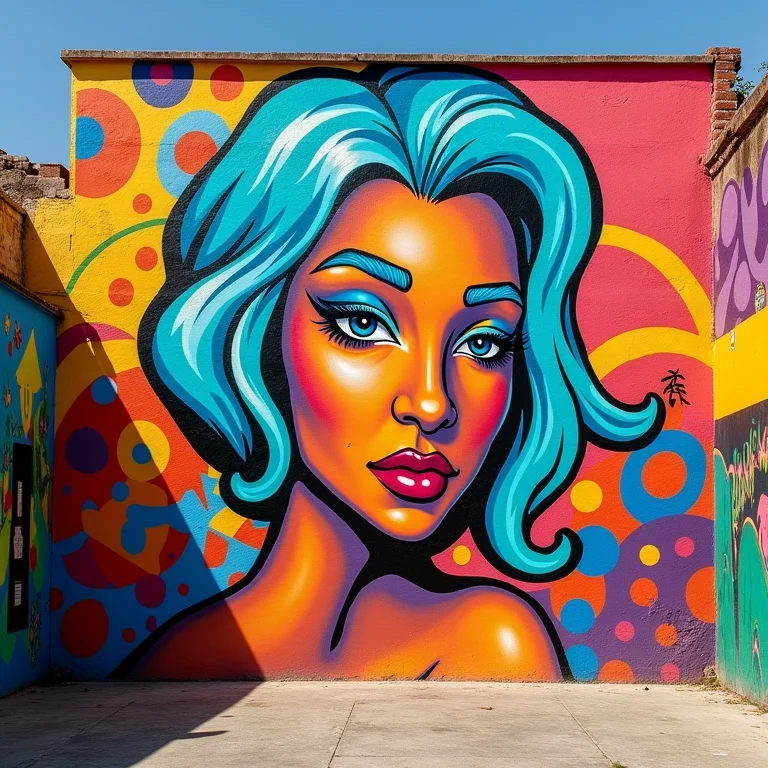 Arte urbana no Viaduto das Artes em Belo Horizonte