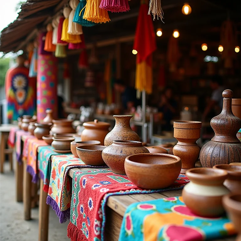 Artesanato local no Mercado de Maceió, Alagoas.