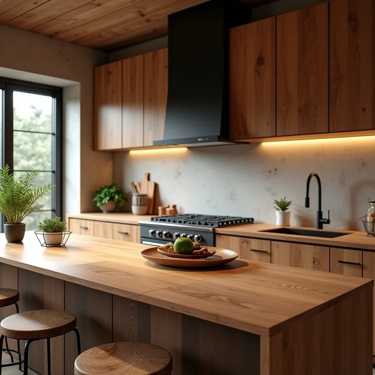 Bancada americana de madeira rústica