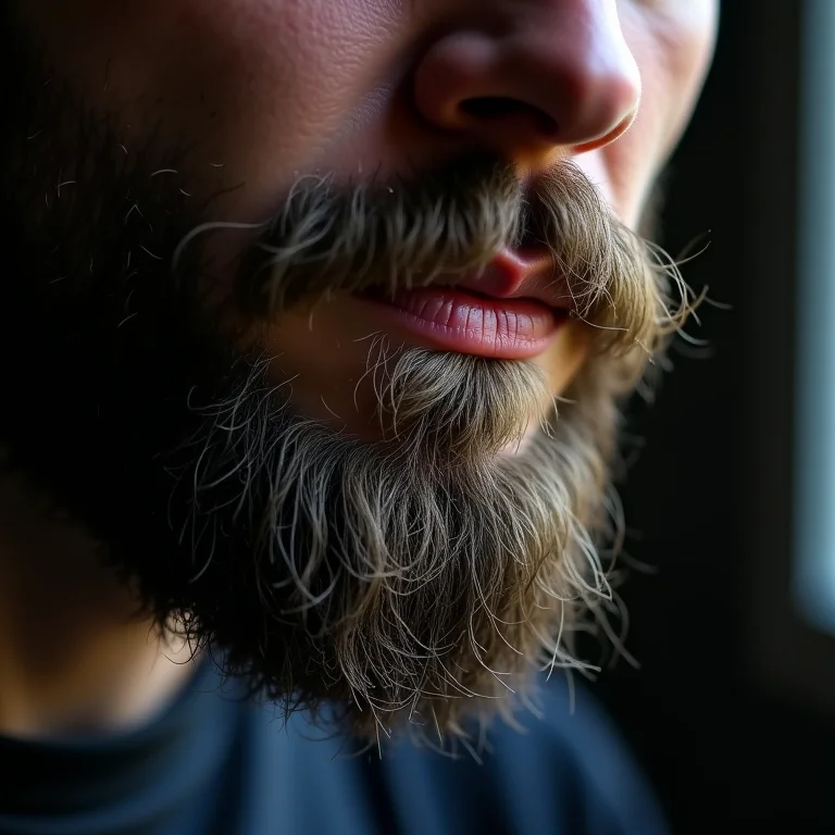 Barba ressecada e sem hidratação