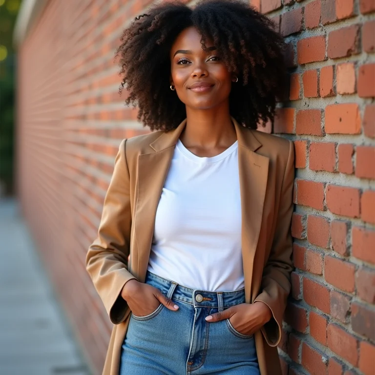 Blazer alongado transformando look casual