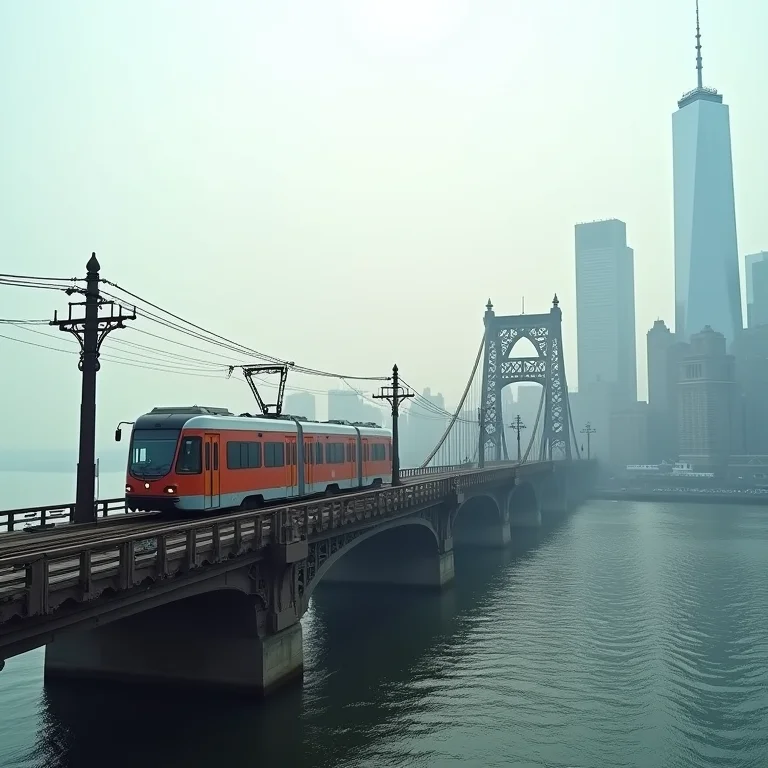 Bonde de Roosevelt Island sobre o East River