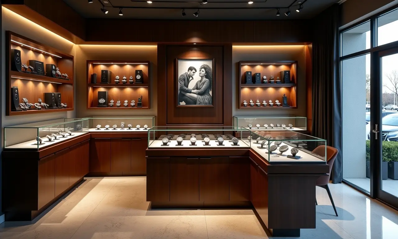 Boutique de relógios de luxo.