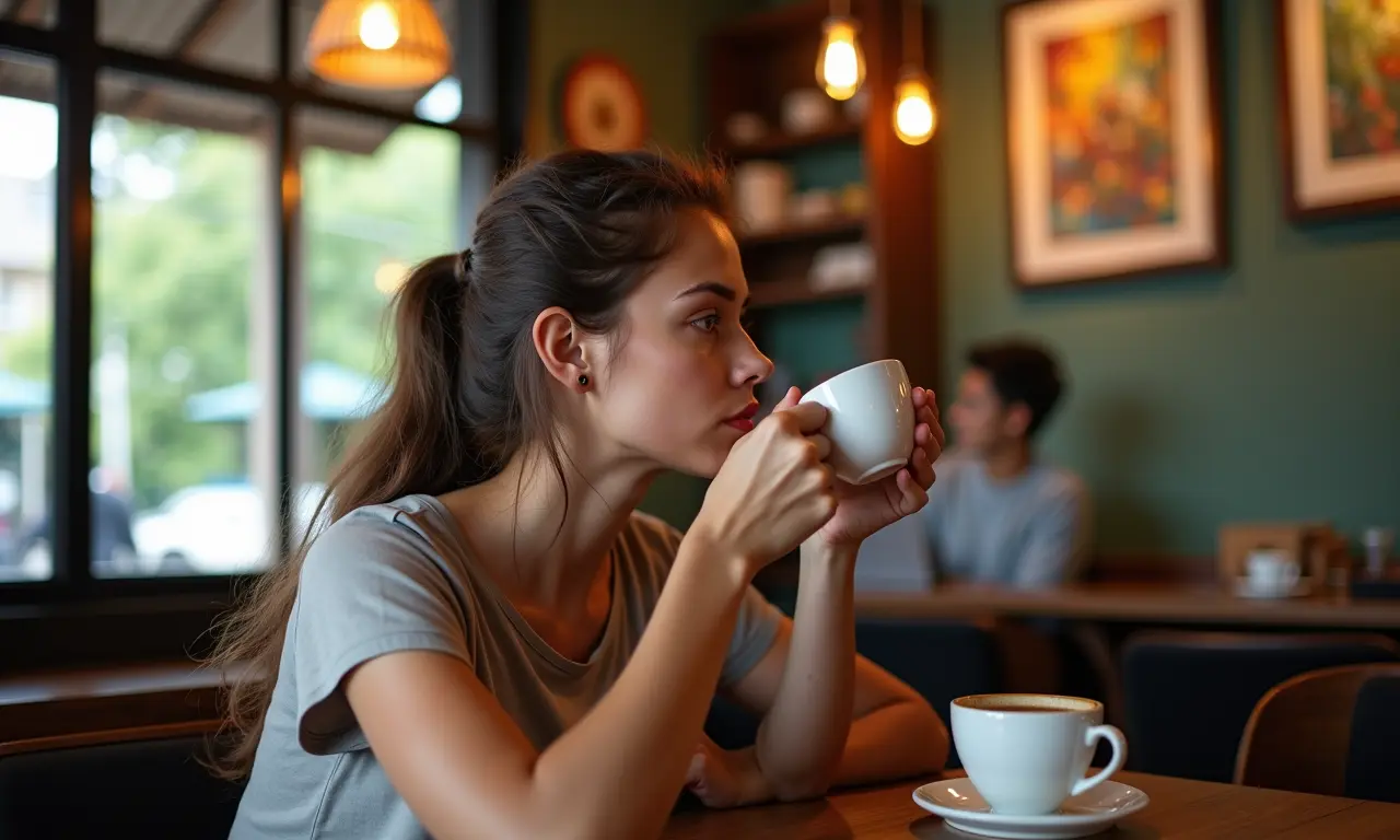 Cafeteria charmosa com arte local em Santo Antônio do Pinhal.