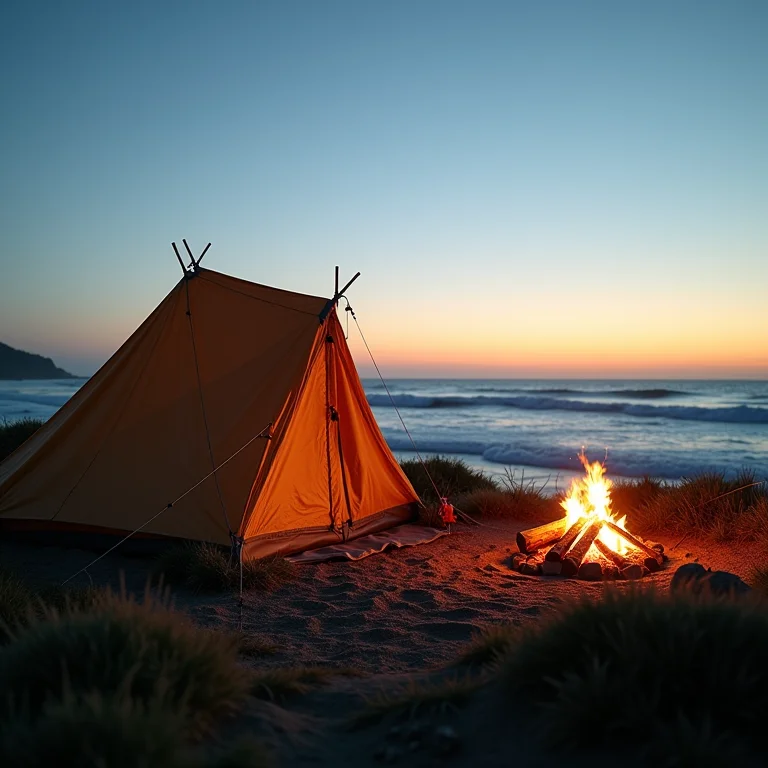 Camping rústico à beira-mar em Mangue Seco