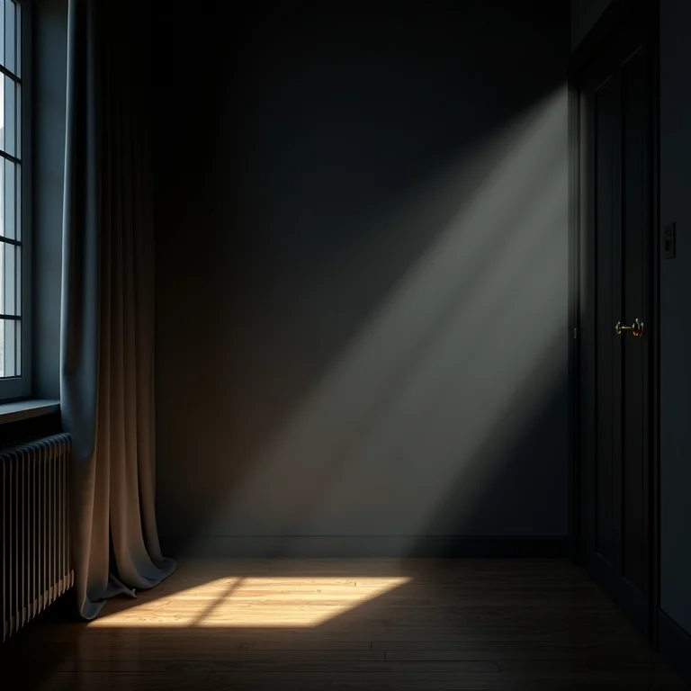 Canto escuro em apartamento pequeno sem iluminação adequada.