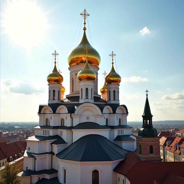 Catedral Alexander Nevsky na cidade velha de Tallinn.