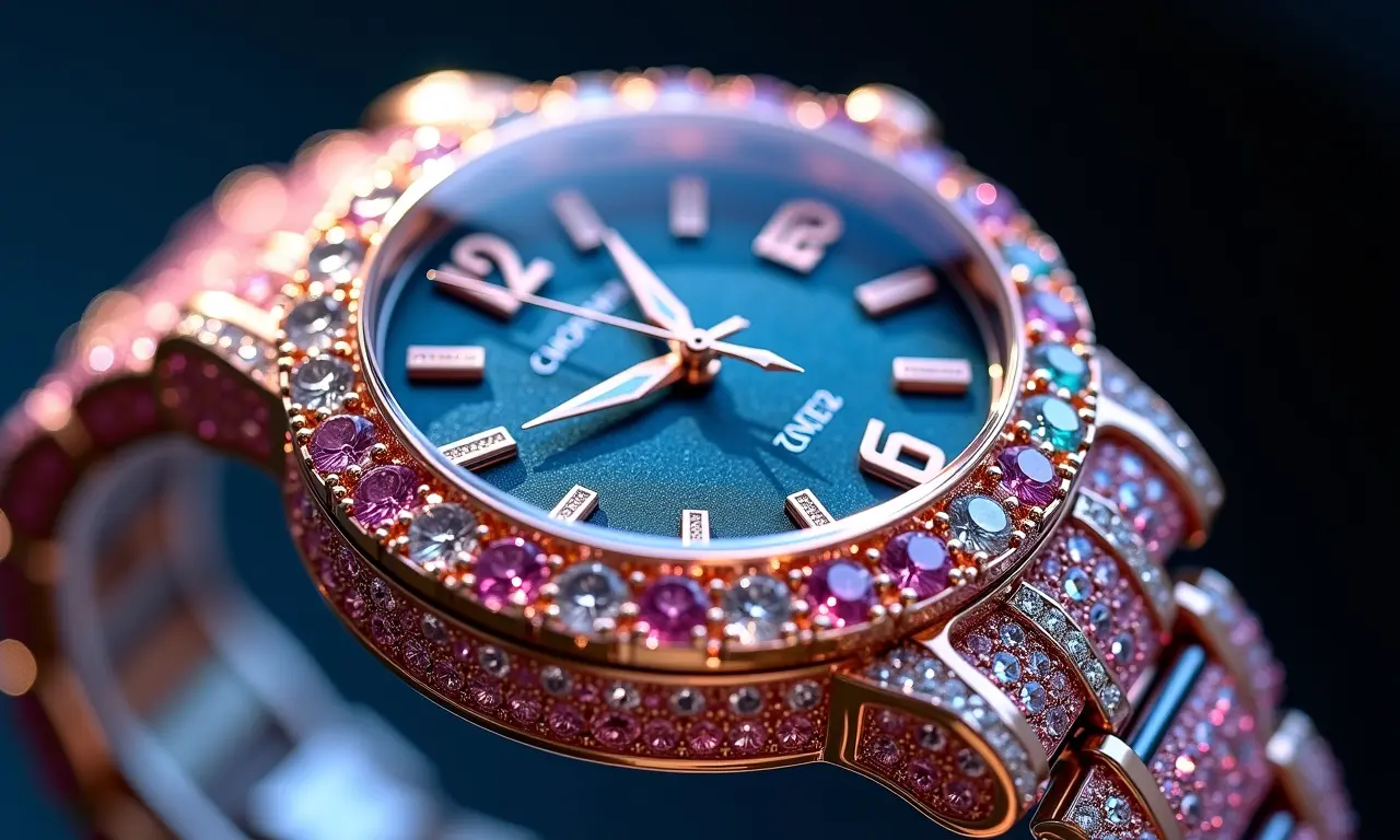Chopard 201-Carat Watch com diamantes coloridos.