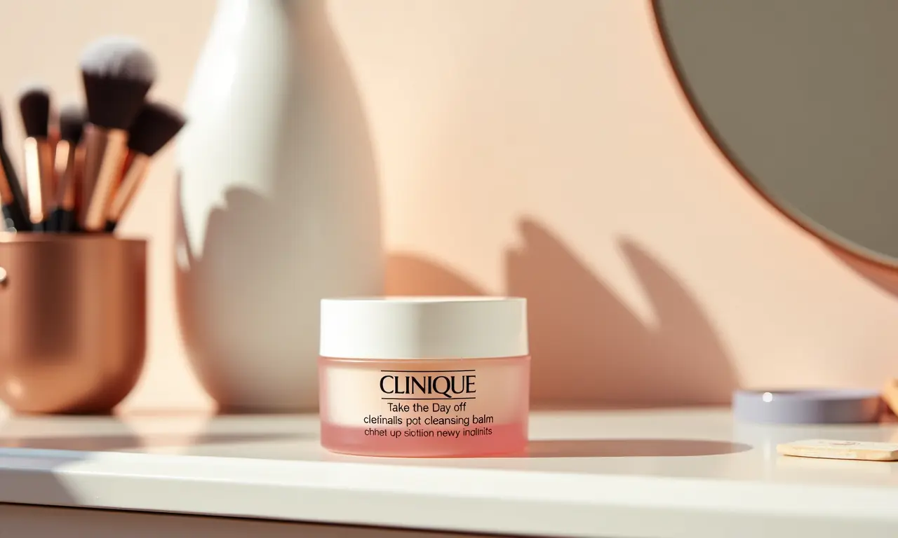 Clinique Take The Day Off Cleansing Balm em penteadeira.