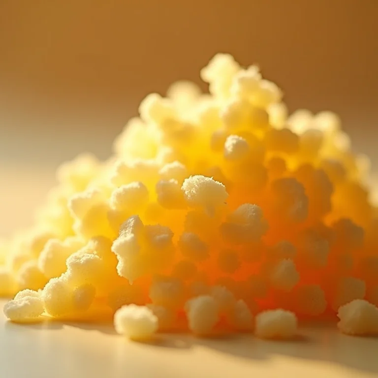 Close-up de cera de soja para velas artesanais