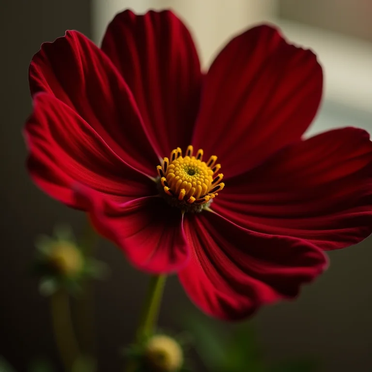 Close-up de uma flor Chocolate Cosmos.