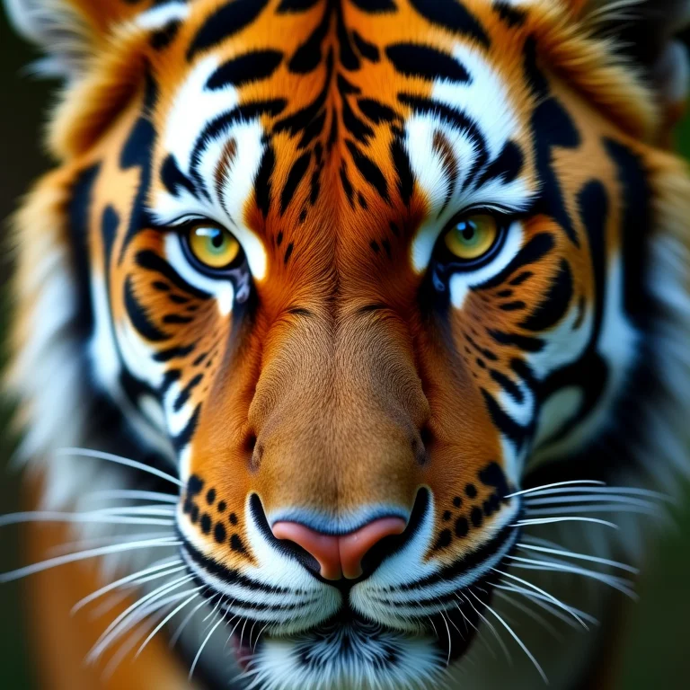 Close-up dos olhos de um tigre