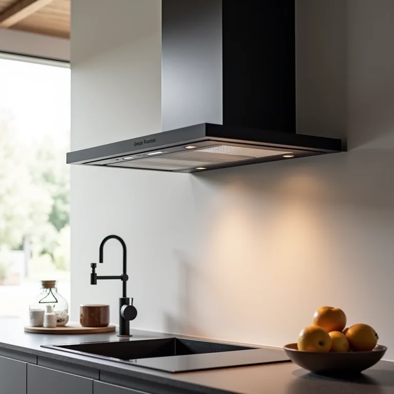 Coifa de Parede Fischer Infinity em cozinha minimalista