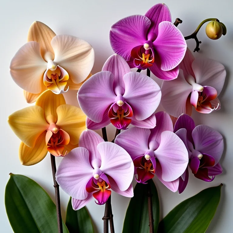Coleção de diversas espécies de orquídeas