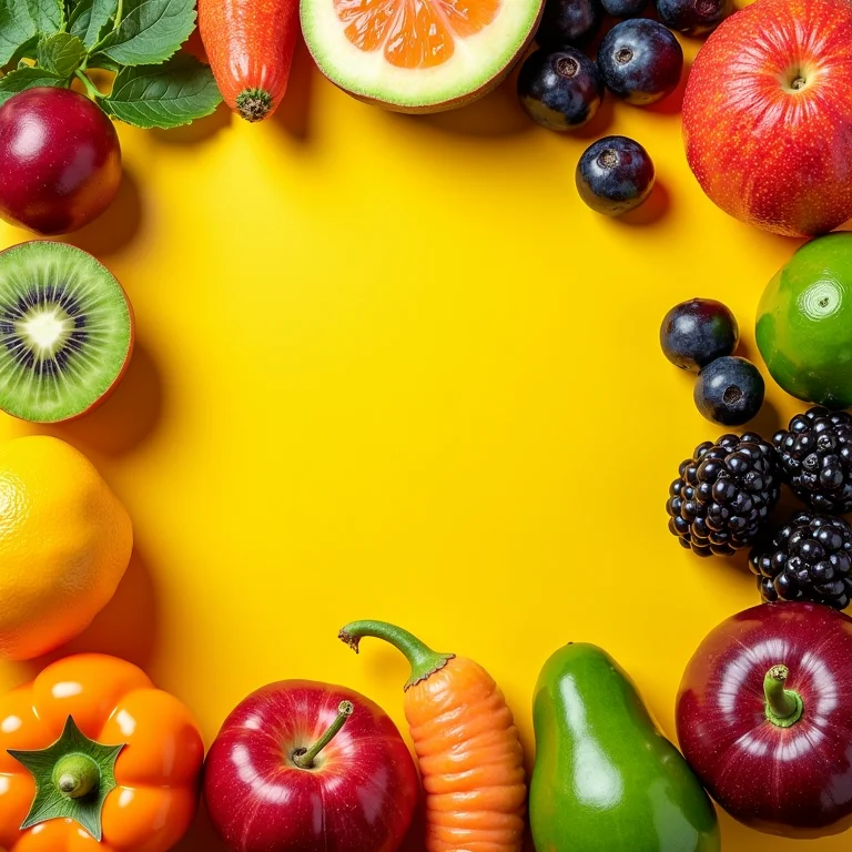 Comida saudável e colorida