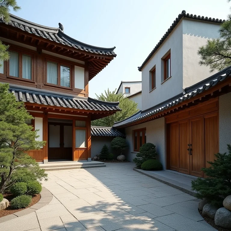 Comparativo de hospedagem tradicional e moderna na Coreia do Sul