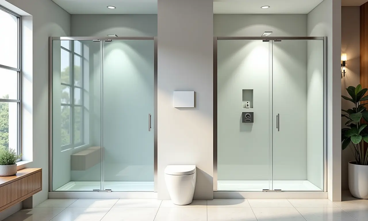 Comparativo entre box até o teto e box de altura padrão.