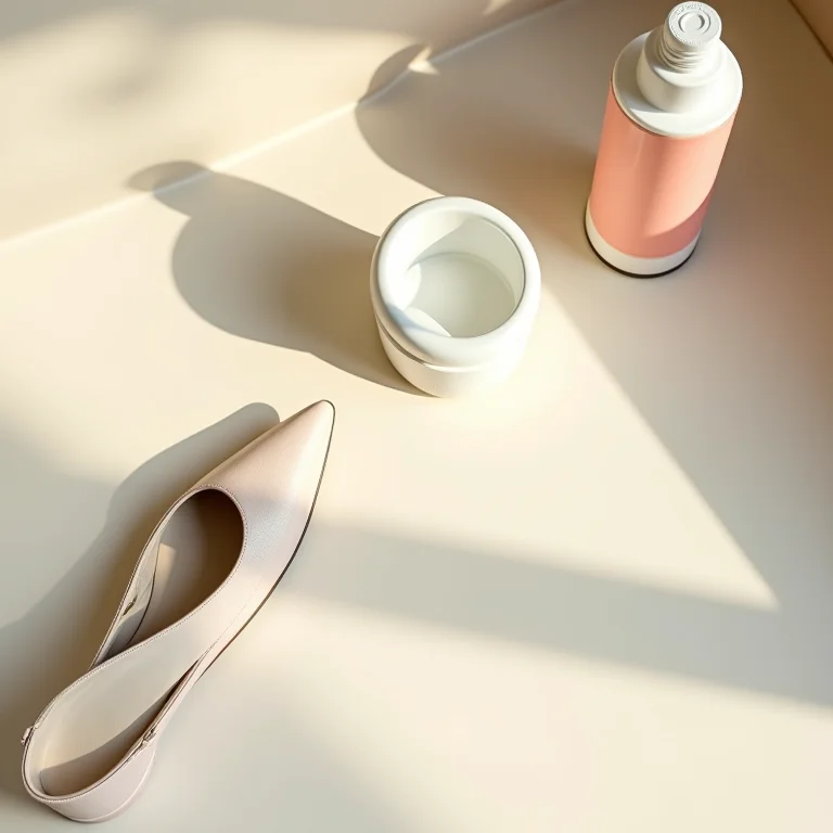 Composição com objetos que representam as desvantagens do piso vinílico