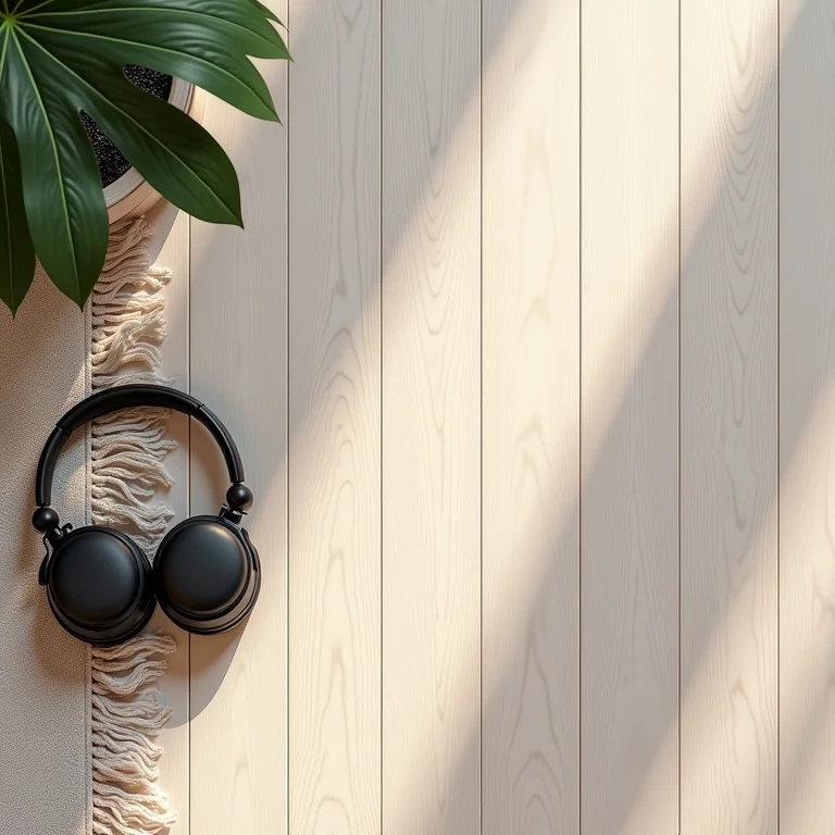 Composição com objetos que representam as vantagens do piso vinílico