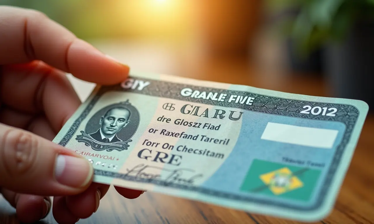 Comprovante de pagamento da Taxa GRU.