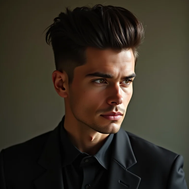 Corte pompadour masculino