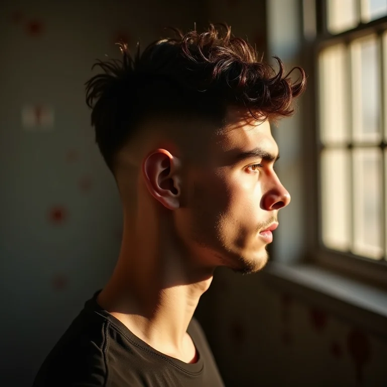 Corte texturizado masculino com visual despojado