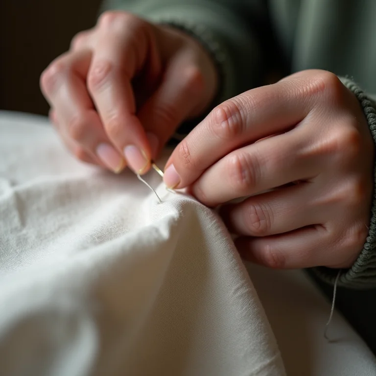 Costurando barra invisível em calça