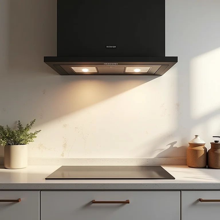 Cozinha americana com ventilação inadequada e acúmulo de vapor