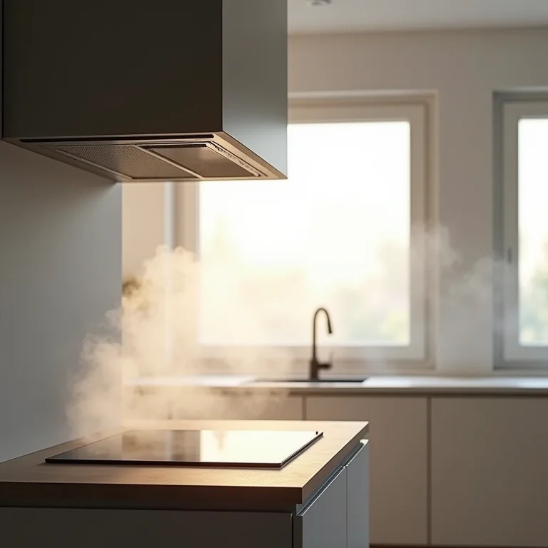 Cozinha americana com ventilação inadequada