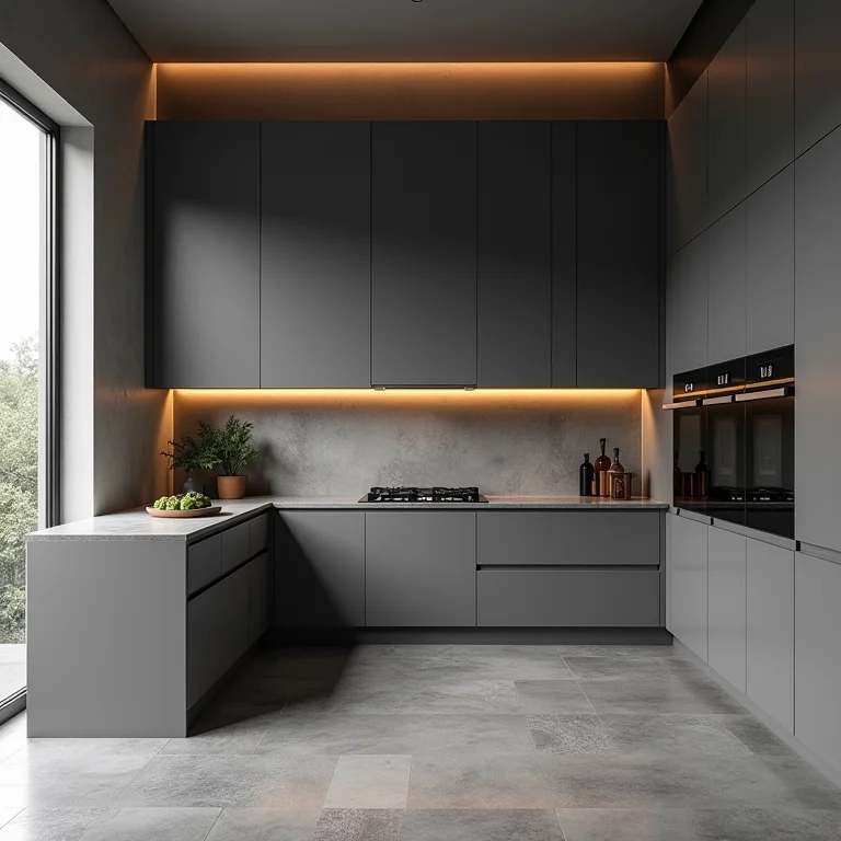 Cozinha cinza sem cor