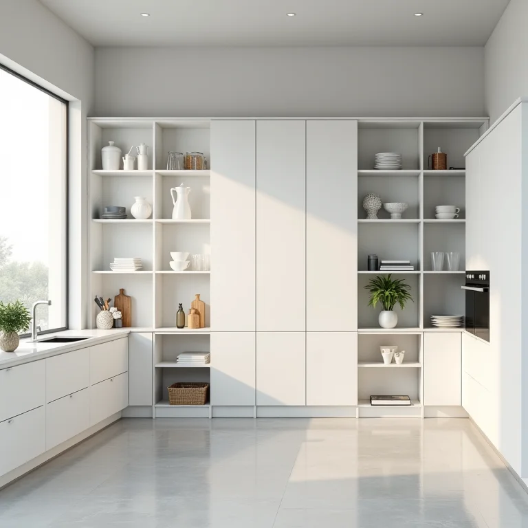 Cozinha impecável com organizadores modulares