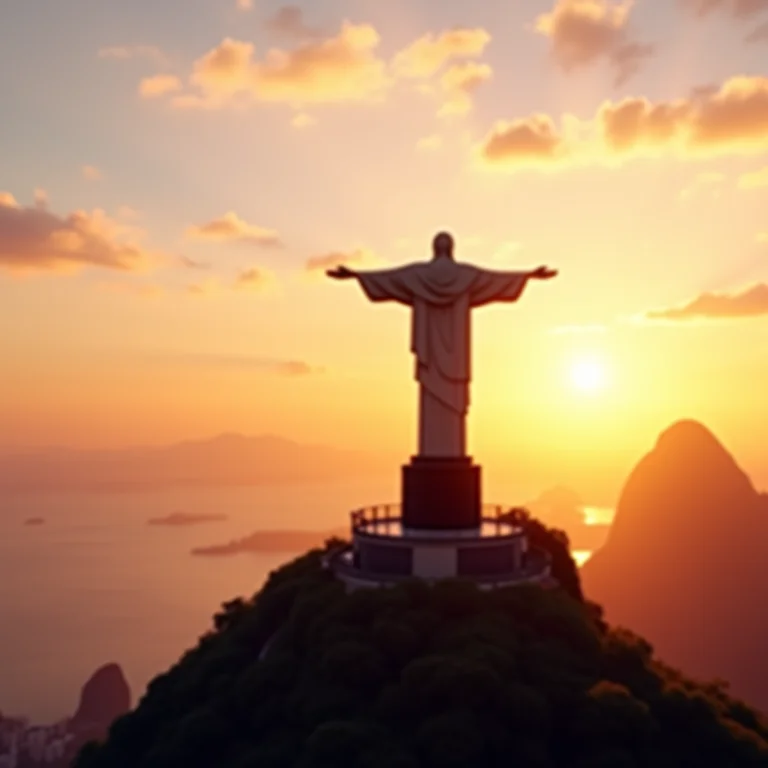 Cristo Redentor visto do Pão de Açúcar sob uma nova perspectiva