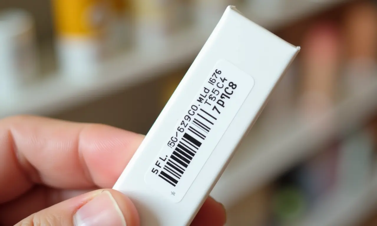 Data de validade em embalagem de cosmético.