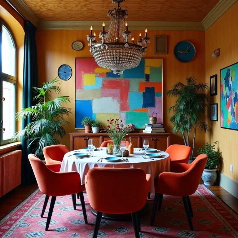 Decoração sem harmonia em sala de jantar