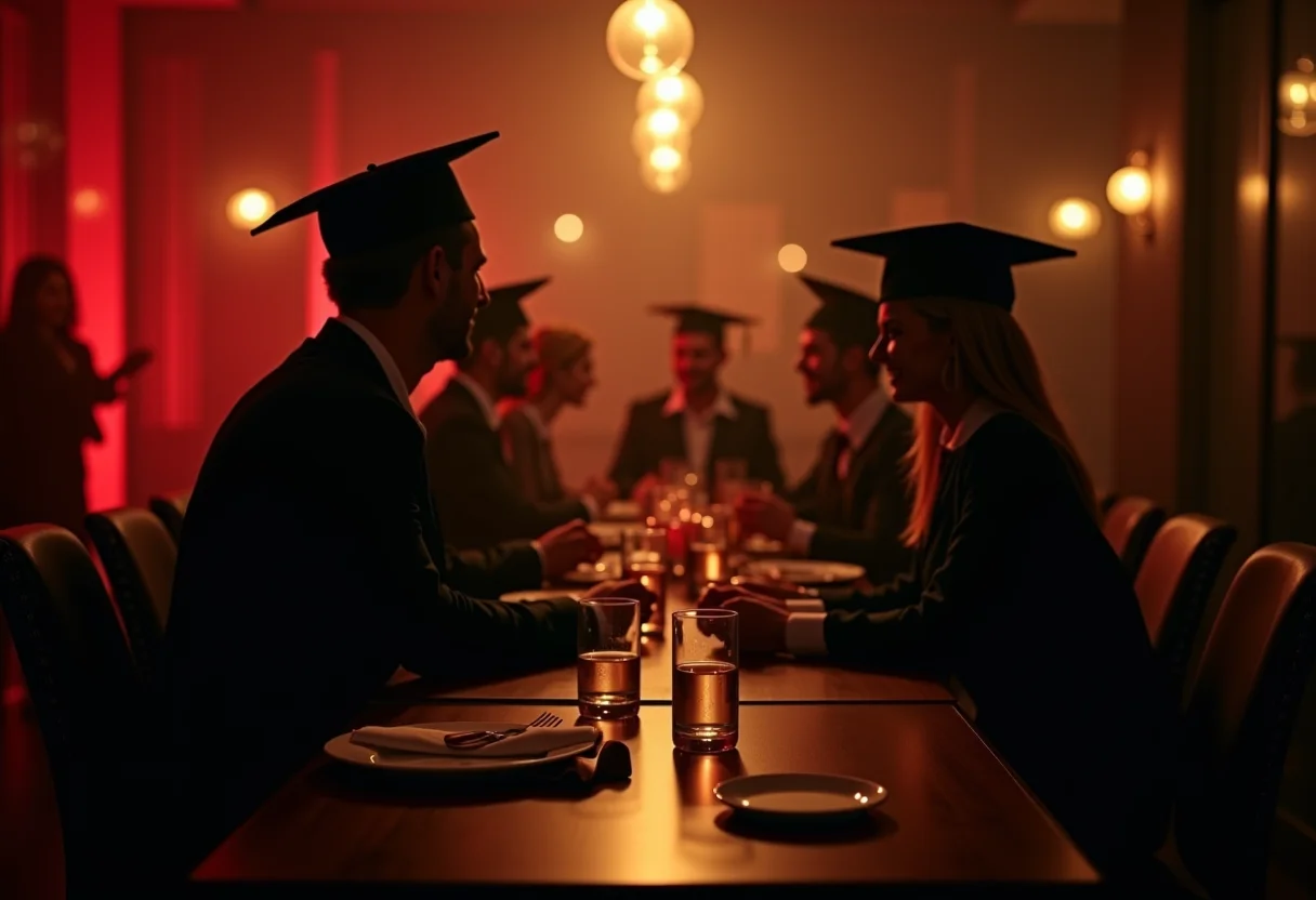 Decoração sofisticada para formatura de Direito