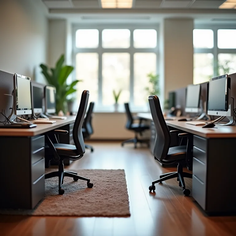 Delimitação de espaço em home office compartilhado