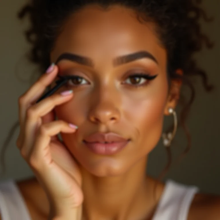 Delineado ascendente gatinho para levantar o olhar