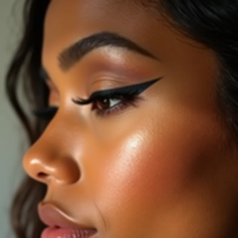 Delineado ascendente para levantar o olhar