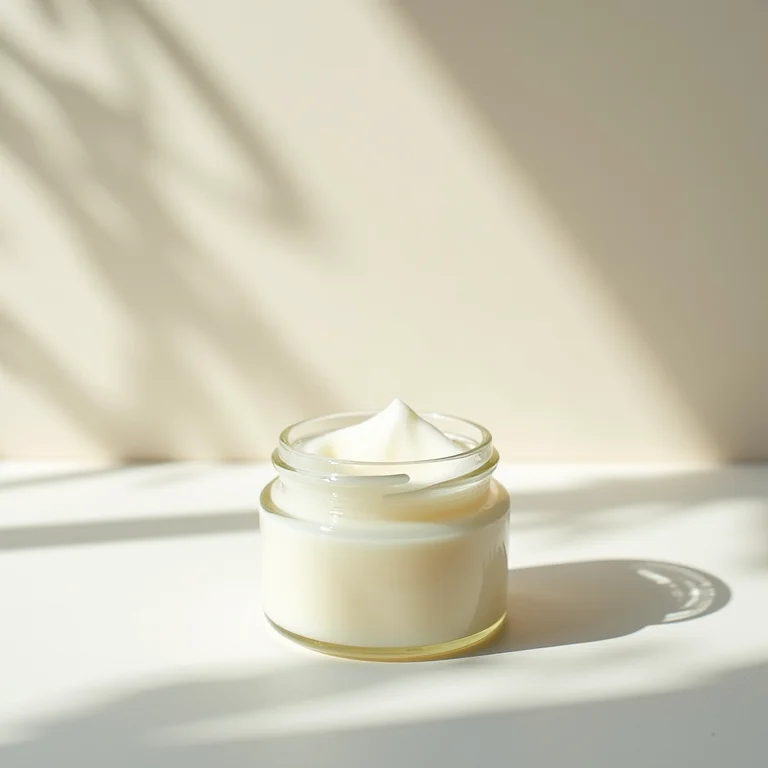 Desodorante caseiro de bicarbonato e óleo de coco em pote de vidro.