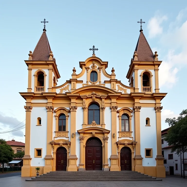 Detalhe da fachada da Igreja de São Francisco de Assis em Ouro Preto