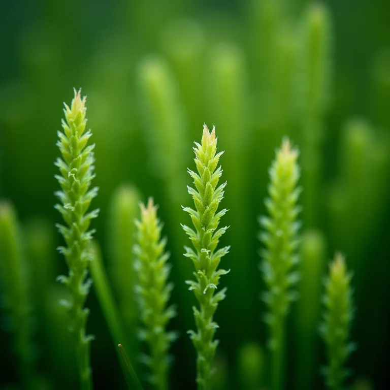 Detalhe das folhas da Boca-de-dragão (Huperzia serrata)