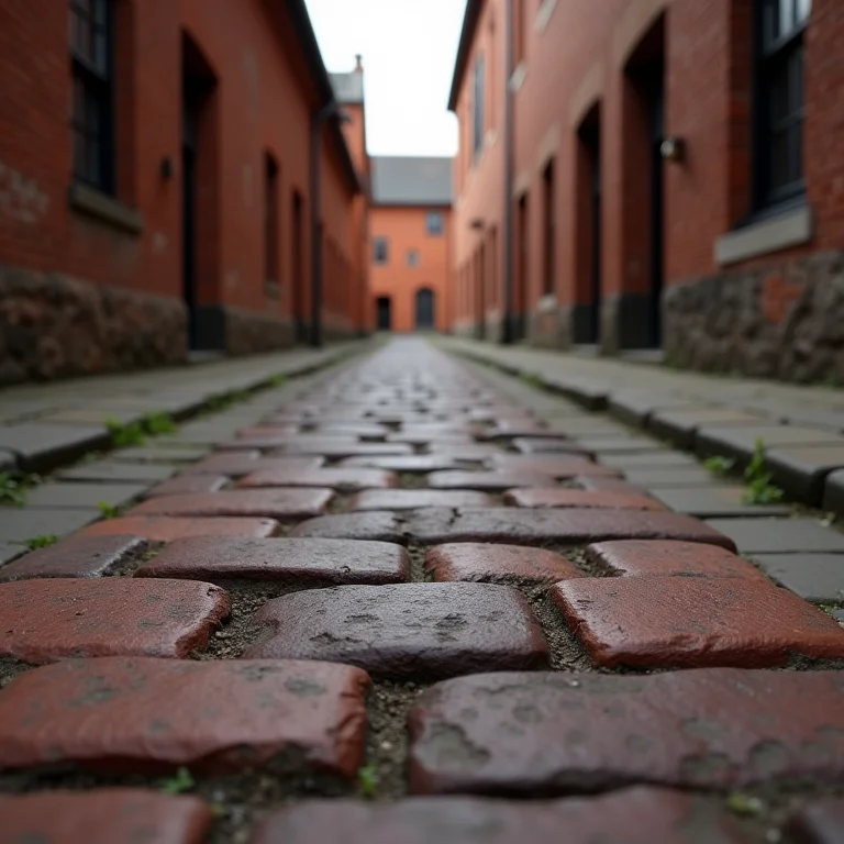 Detalhe do Freedom Trail em Boston