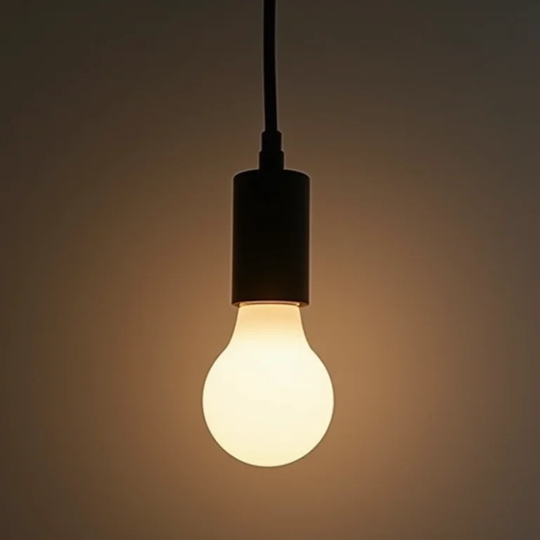 Detalhe interno de uma luminária pendente.