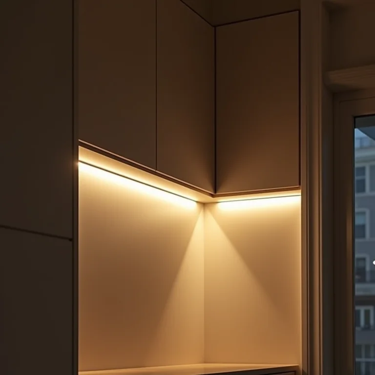 Detalhes arquitetônicos destacados com fita de LED