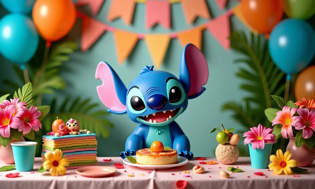 Detalhes que fazem a diferença na decoração da festa do Stitch.