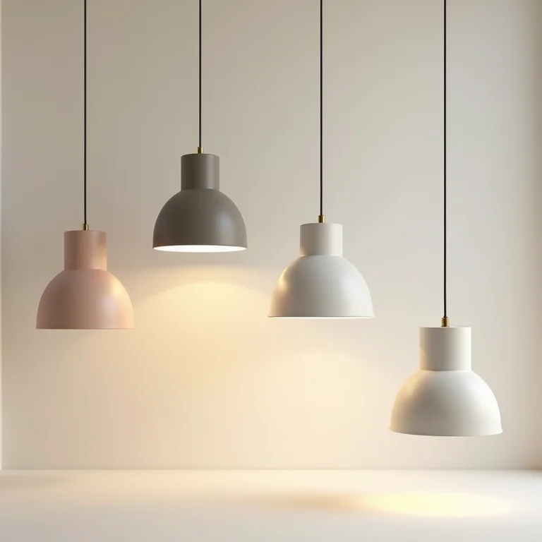 Diferentes estilos de luminárias pendentes.