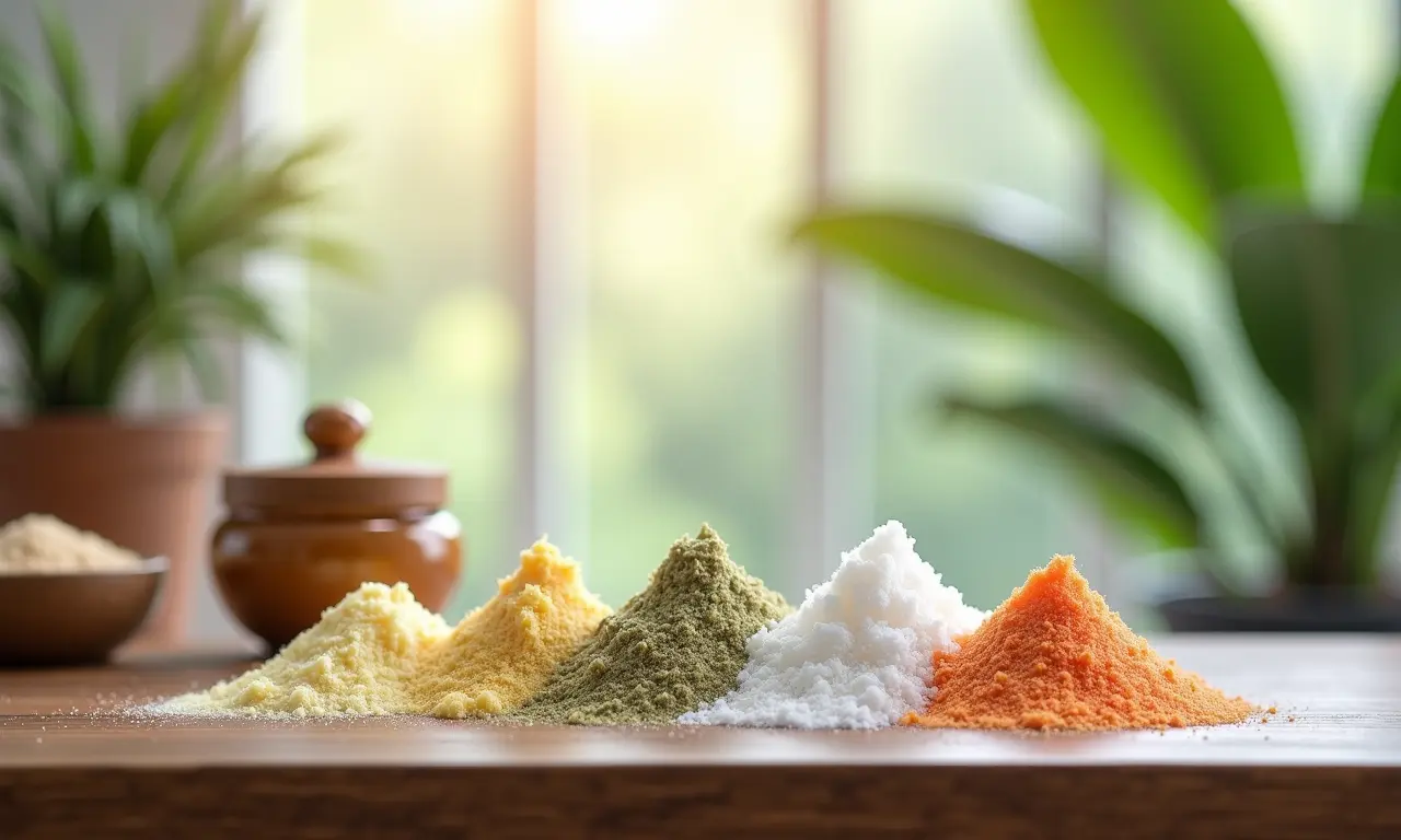 Diferentes tipos de esfoliação facial: física, química e enzimática.