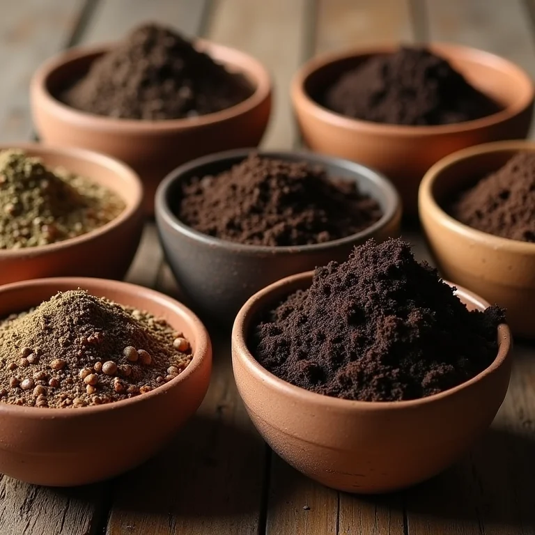 Diferentes tipos de misturas de substrato para plantas